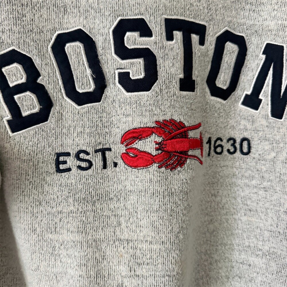 Bay State Gear Sweatshirt Mens M Gray Boston Lobster - Picture 3 of 5